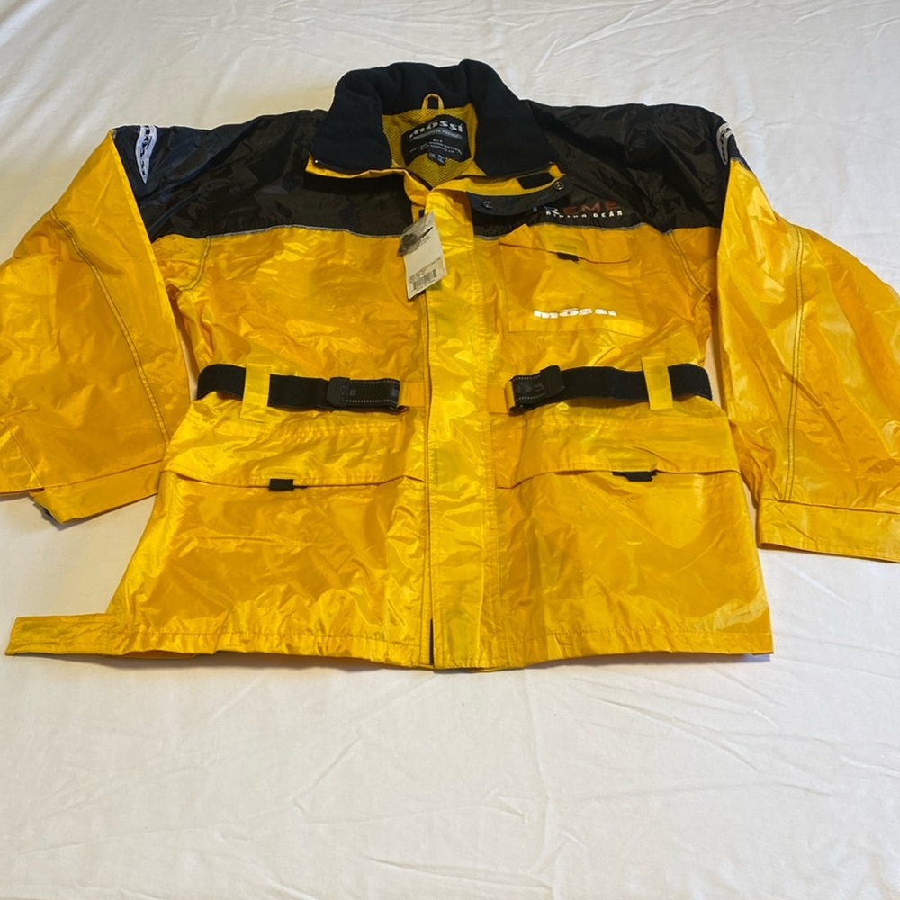 Men's Yellow and Black Raincoat